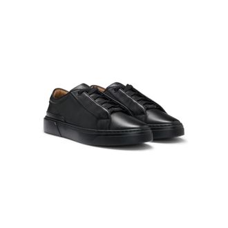 BOSS Gary sneakers in brushed leather with elastic laces