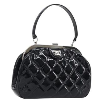 Chanel Pre-owned Patent Leather Hand Bag - Dames - Pre-owned - Zwart - Maat: ONE Size Leer