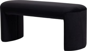 Nordlys Banco estilo escandinavo en terciopelo negro