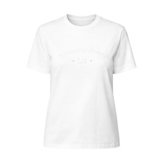 Elisabetta Franchi T-Shirts, female, White, Size: 2XS T-Shirts