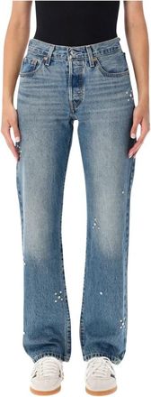 Levi's Straight Jeans - Dames - Regular Fit Jeans - Blauw - W27 L32 - Jeans