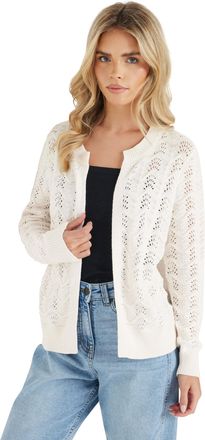 M&Co Petites Petite Pointelle Knitted Cardigan - Womens Cream