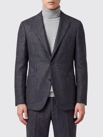 Tagliatore Blazer monopetto in lana vergine con collo a rever e tasche a toppa