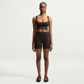 Nike Womens SKIMS Studio Stretch 5 Shorts in Brown | IR8678-231