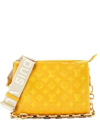 Louis Vuitton Coussin Bag Monogram Embossed Lambskin PM crossbody bag - Geel