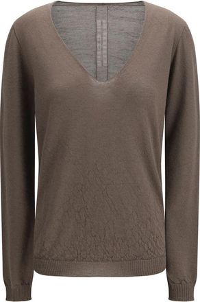 Rick Owens Gray Wool Oves Aries Womens Sweatshirt