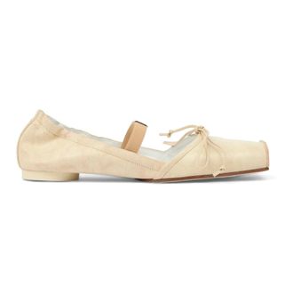Maison Margiela Ballerinas, female, Brown, Size: 8 1/2 US Square-toe Ballerina Shoe