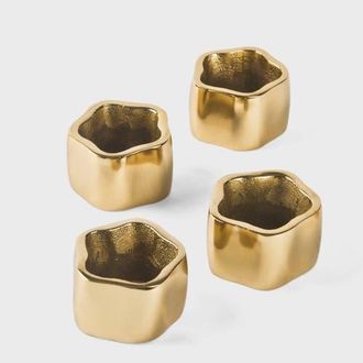 Mela Artisans Gold Toned Sculpted Napkin Rings at Nordstrom