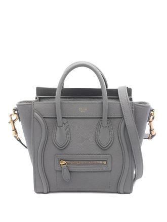 Celine 2010s luggage nano leather shopper handbag - Grey