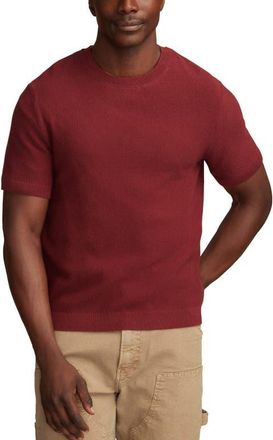 Lucky Brand Rib Short Sleeve Sweater in Syrah at Nordstrom, Size Xx-Large