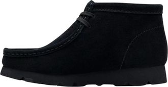 Clarks Wallabee Boot GTX - Heren - Veterlaarzen - Zwart - 46 EU - Leer - Schoenen