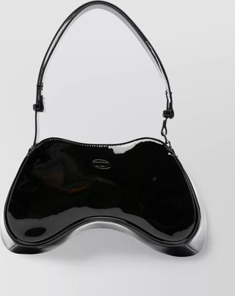 Diesel play large patent shoulder bag