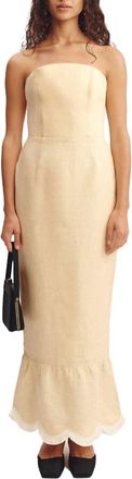 Poss&eacute; Essie Strapless Dress In Dusty Citron