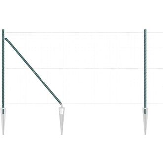 vidaXL Vidaxl - Poste De Cerca 52 Pcs Plateado 3.2 X 3.2 X 160 Cm Acero