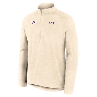 Nike LSU Legacy Stride Nike Mens Dri-FIT College 1/2-Zip Long-Sleeve Top in White | 04V115ALOV-5T9