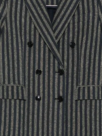 Circolo 1901 Herringbone Striped Cotton Blazer - Grey