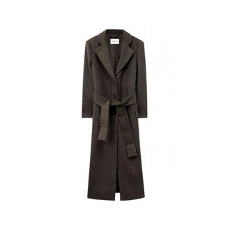 Marella Jassen, Dames, Bruin, M, Leer, Belted Coat