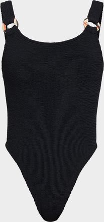 Burberry x Hunza G Domino Check Ring One-Piece Swimsuit