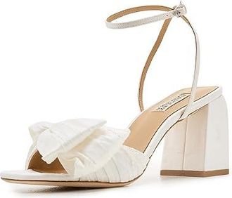 Badgley Mischka Olani Womens Sandals Soft White : 9.5 M, Leather