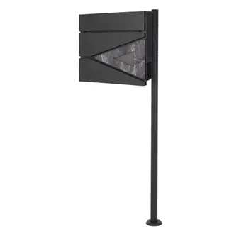 ML Design Buz&oacute;n de pie con compartimento para peri&oacute;dicos antracita