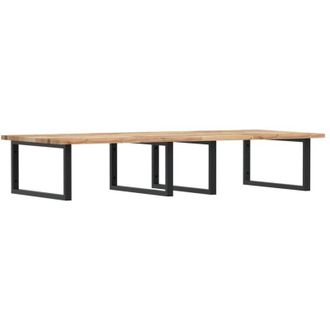 vidaXL Estante De Lavabo De Pared Acero Y Madera Maciza De Acacia Vidaxl
