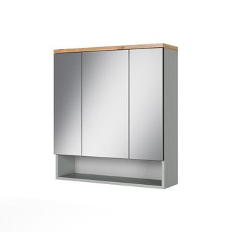 Vicco Armario Con Espejo Para Ba&ntilde;o Eden, Gris/artisan, 70 X 77.5 Cm Con 3 Puertas Con Espejo, Vicco