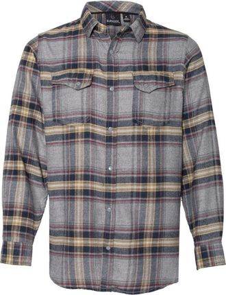 Burnside Snap Front Long Sleeve Plaid Flannel Shirt