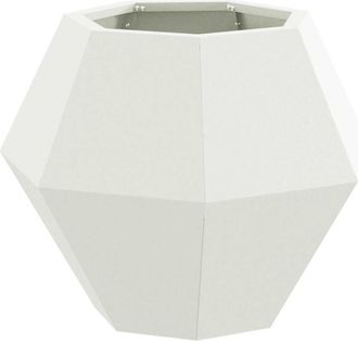 vidaXL Planter White 50 x 50 x 40 cm Steel vidaXL