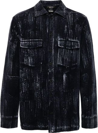 Avant Toi felted shirt - men - Merino/Cashmere - L - Blue