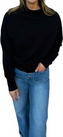 Mono B Malibu Raglan Sleeve Turtleneck Sweater In Black