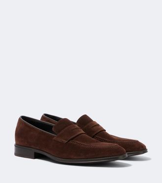 Canali Suede penny loafers
