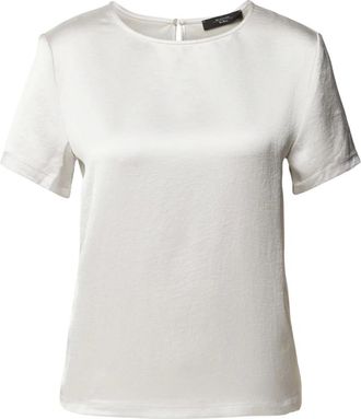 Max Mara Tops, Dames, Grijs, S, Technisch T-shirt met Jersey Achterkant