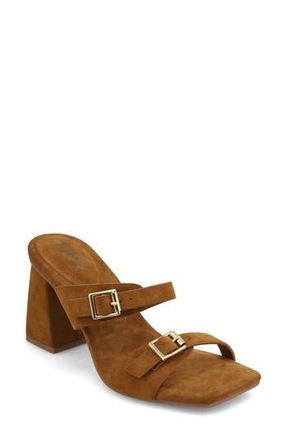 Mia Rene Double Buckle Block Heel Sandal in Camel at Nordstrom Rack, Size 6.5