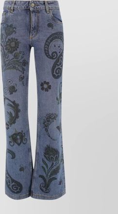 Etro straight trousers paisley pattern