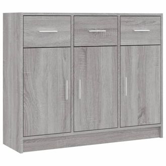 Berkfield Home Sideboard Grey Sonoma 91x28x75 cm Engineered Wood | Size: 91 x 28 x 75 cm