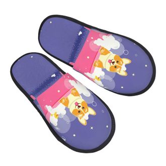 Generic Slippers For Women Dog Washes In A Pink Bath Slippers Casual Anti-Skid WomenS Slipper, For Travel, Home, Hotel, M