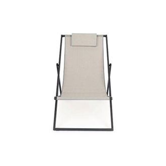 BIZZOTTO Bizzotto - Sdraio Linea Taylor in Alluminico Verniciato e Textilene Grigio Scuro Pieghevole e Reclinabile in 3 Posizioni