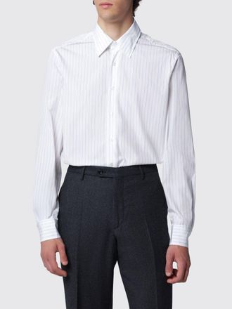 Lardini Striped Cotton Poplin Shirt with French Collar