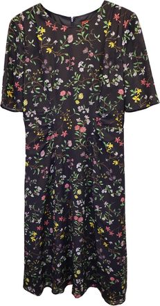 Altuzarra Sylvia Floral Print Dress in Black Silk