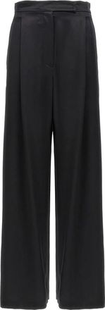 Max Mara Fiesta Silk Wide-Leg Trousers - female - Max Mara - Wide Trousers - Black - 2XS - Trousers