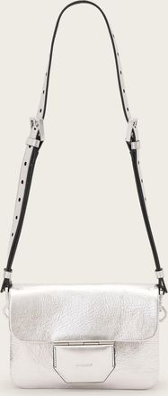 AllSaints Cow Leather Jupiter Metallic Leather Crossbody Bag, Size: One Size