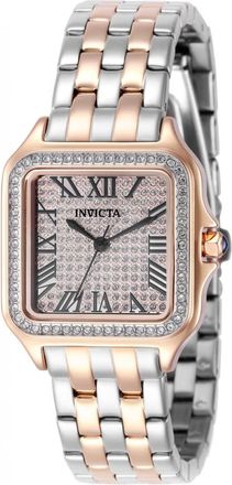 Invicta Angel Quartz Crystal Silver Dial Ladies Watch 50627