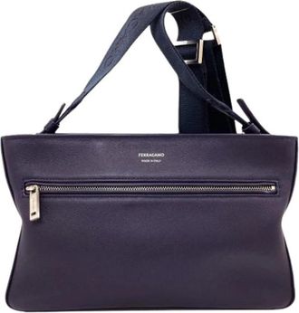Ferragamo Pre-owned Shoulder Bag - Dames - Vintage Schoudertas - Paars - ONE Size - Leer - Vintage