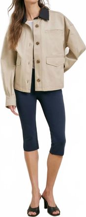 Favorite Daughter Carla Workwear-Inspired Jacket In Desert Khaki Multi