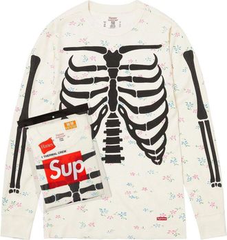 SUPREME x Hanes Bones Thermal Crew (1 Pack) Floral FW25A29-FLORAL