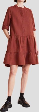 Apiece Apart Maurino Mini Dress In Chipotle