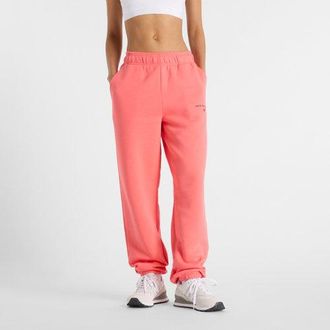New Balance Womens Reimagined Fleece Jogger in Red Poly Fleece, size X-Small