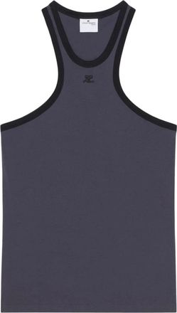 Courr&egrave;ges Zwarte Mouwloze Top - Heren - Tops zonder mouwen - Zwart - XL - Katoen - Tops