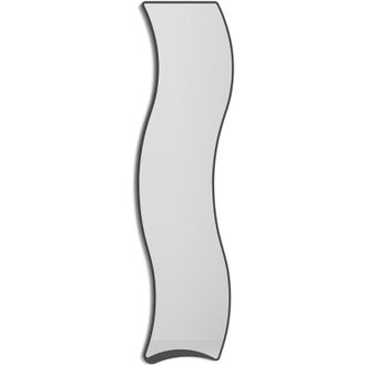 HERDASA Herdasa Espejo De Pared Curvas, 170x45, Colecci&oacute;n Looker, En Mdf Chapado En Haya Y Lacado. Negro