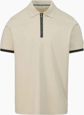 Sandbanks Mens Sandbanks Silicone Zip Polo S1-26 Stone - Tan - Size: 46